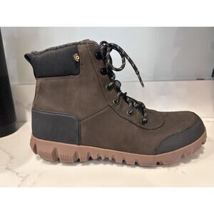 Bogs Men's Dark Brown and Black Lace-Up Boots